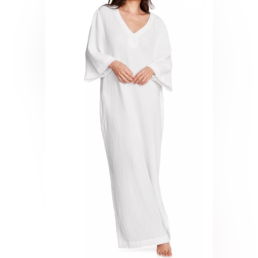 Barefoot Dreams | Sun Soaked Crinkled V-Neck Caftan